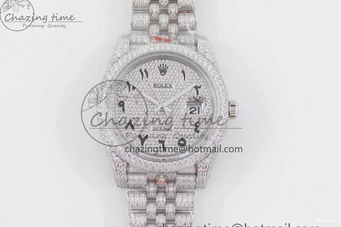Jubilee Diamonds Datejust TWF 41 Arabic Full on A2824 Dial Edition SS Markers Best Bracelet 1:1 0214